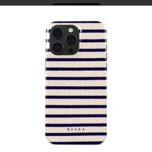 Burga Old Money Phone Case (Navy and White Striped)